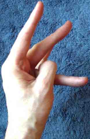 Ring finger : forward fold